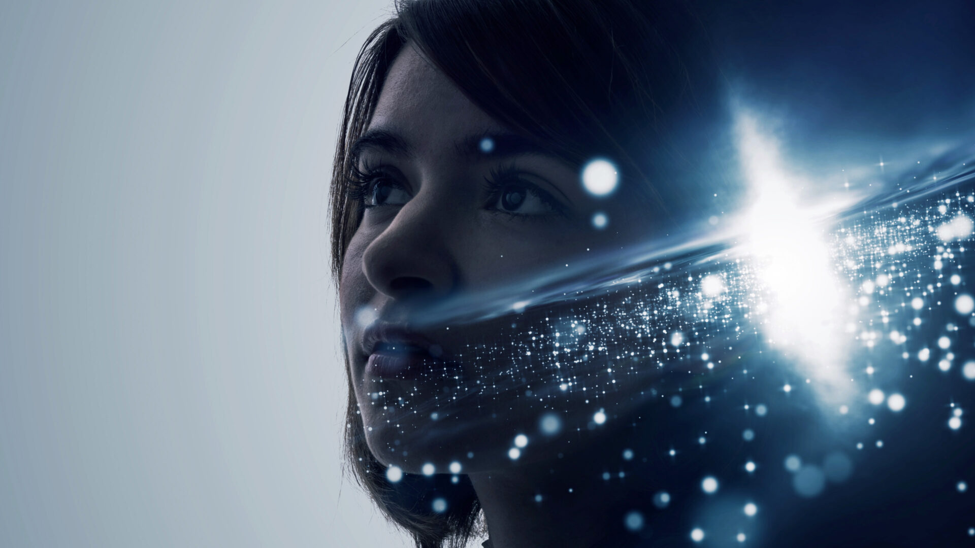 AI (Artificial Intelligence) concept. Deep learning. Mindfulness. Psychology.
